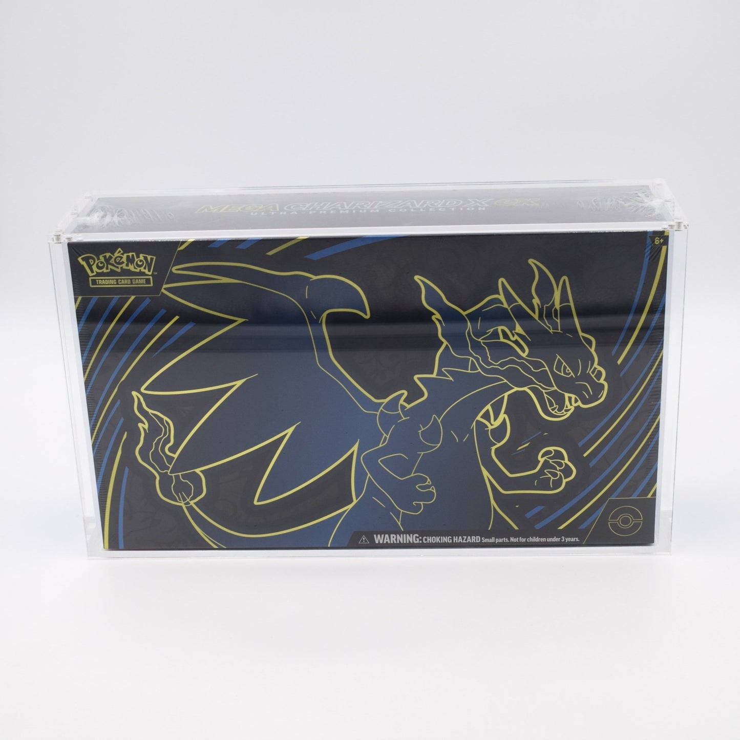 Acrylic case for Pokémon 151 and Mega Charizard X EX UPC display