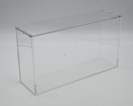 Acrylic case for a Pokémon Celebrations UPC, angled view