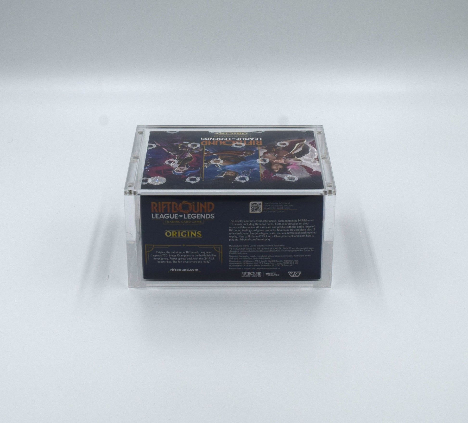 Acrylic case for League of Legends Riftbound booster box display