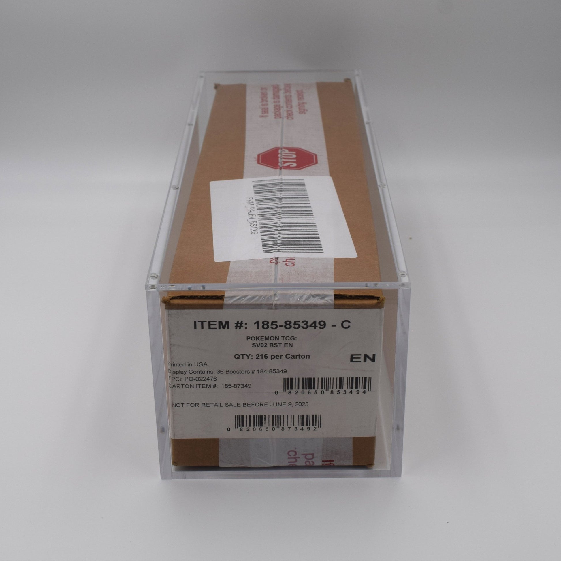 Acrylic case for Pokémon sealed booster box display