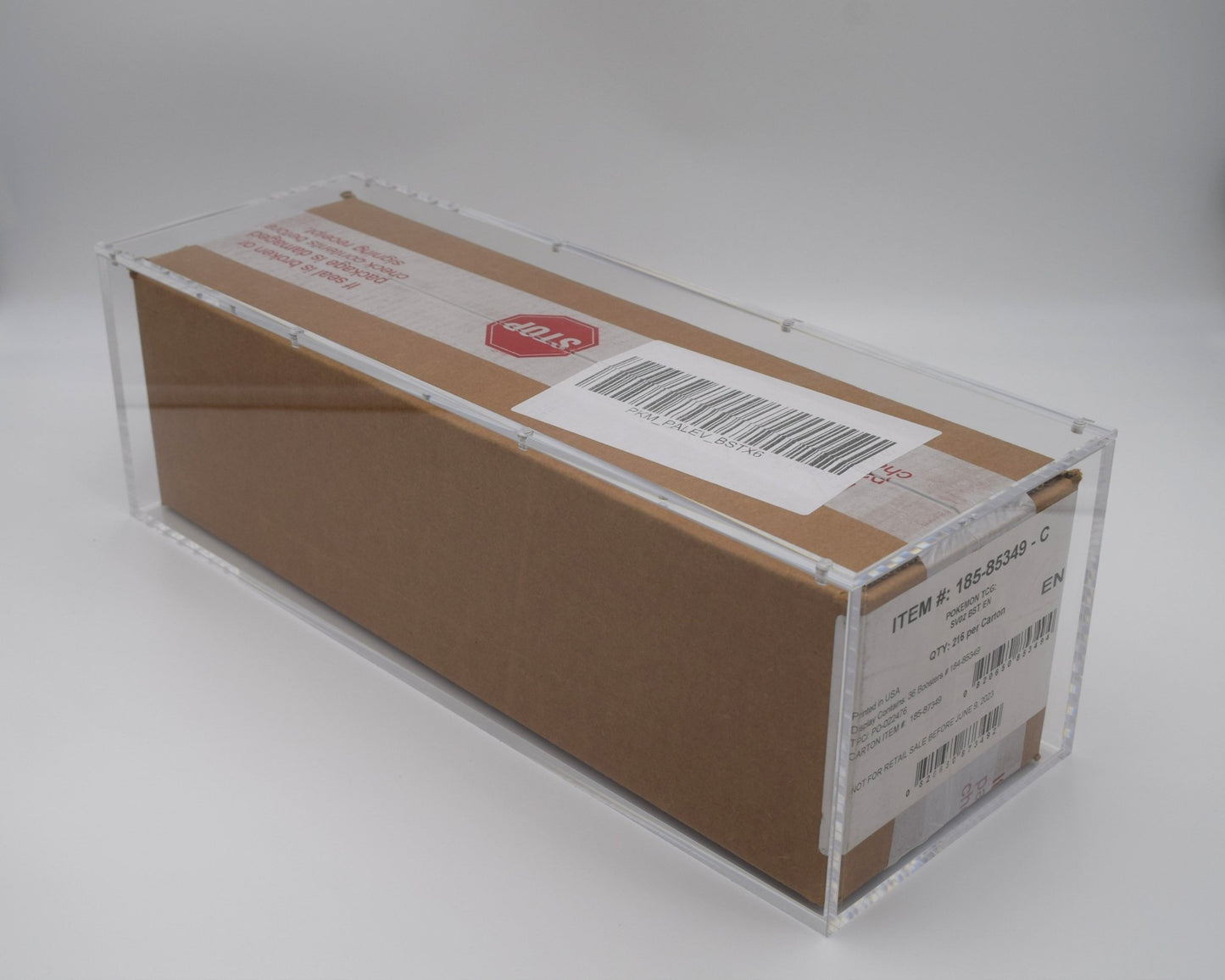 Acrylic case for Pokémon sealed booster box display