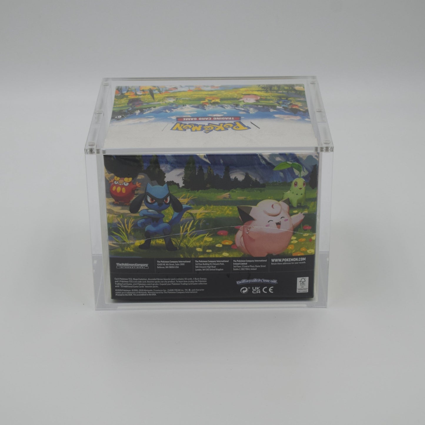 Acrylic case for Pokémon Mini Tin 10‑pack sealed display