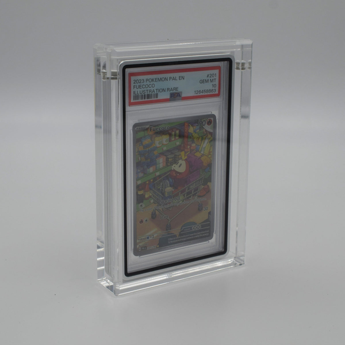 Dustproof acrylic case with guard for graded trading cards (PSA, CGC, Ark, TCG)