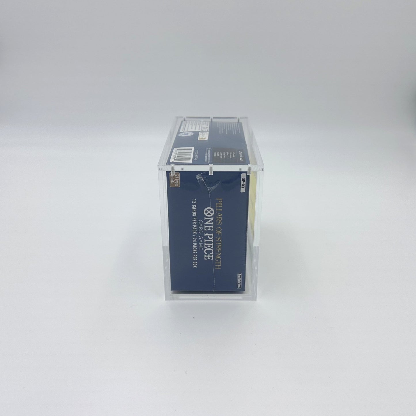 Acrylic case for One Piece OP01–03 white bottom booster box
