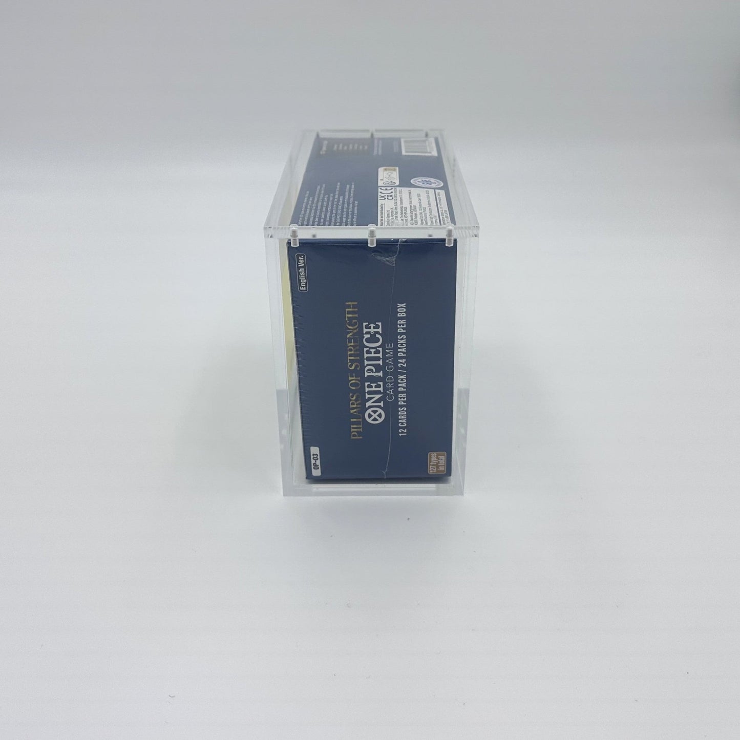 Acrylic case for One Piece OP01–03 white bottom booster box