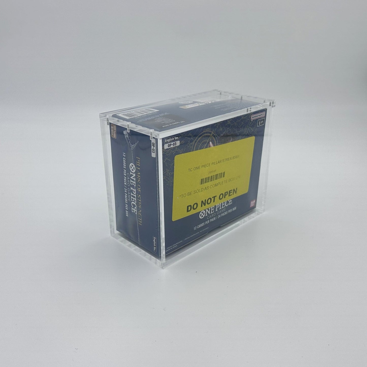 Acrylic case for One Piece OP01–03 white bottom booster box