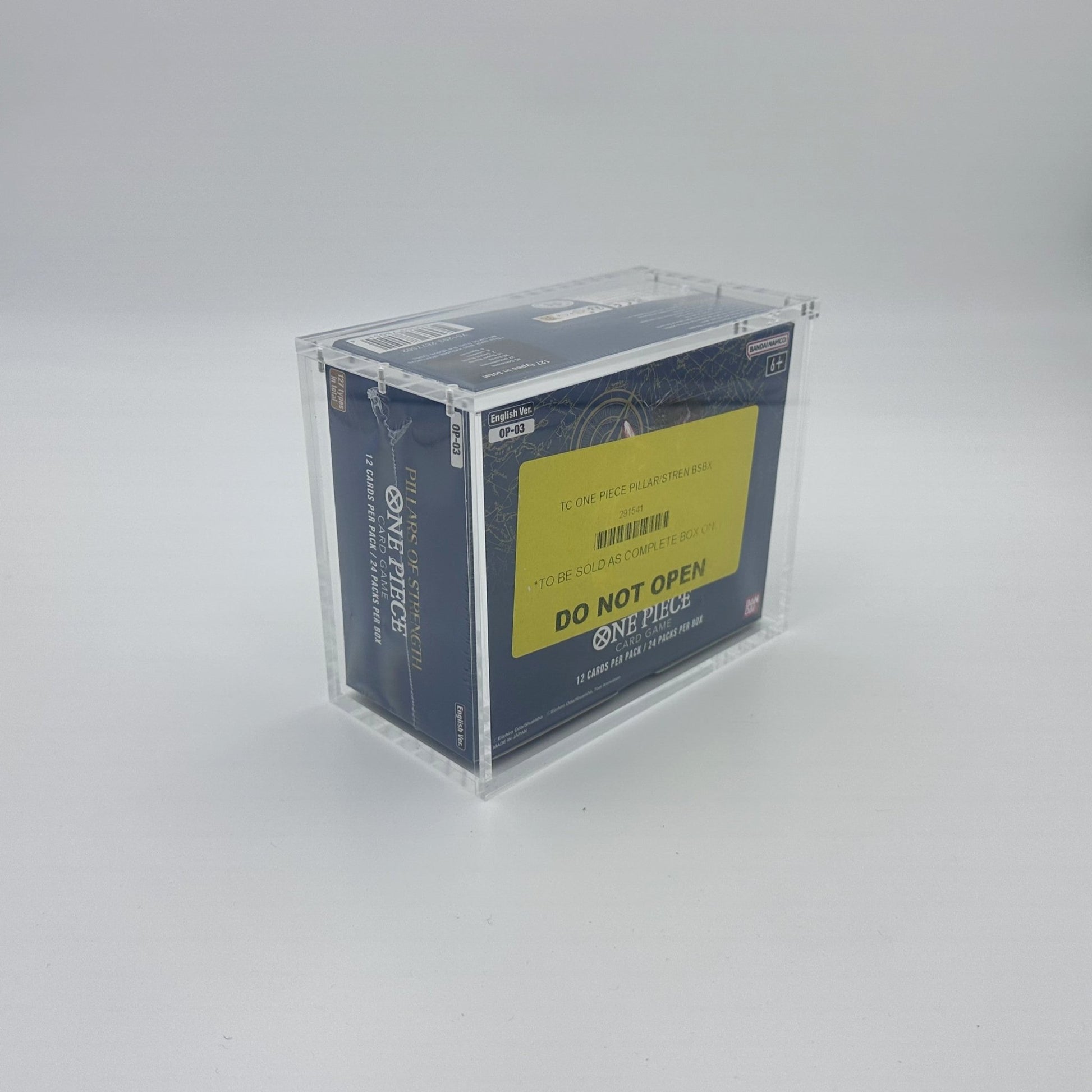 Acrylic case for One Piece OP01–03 white bottom booster box