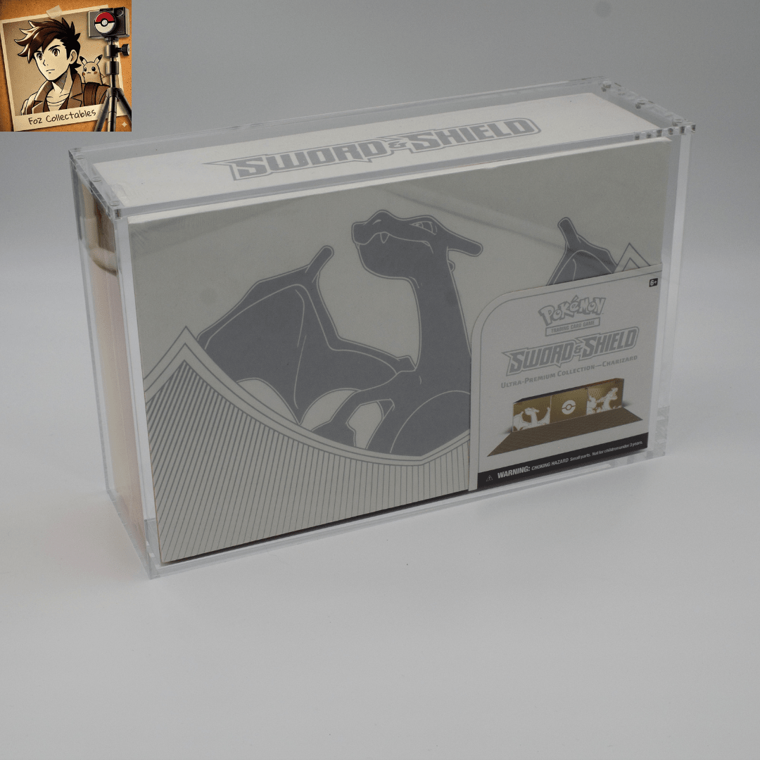 Acrylic case for Pokémon Charizard UPC sealed display