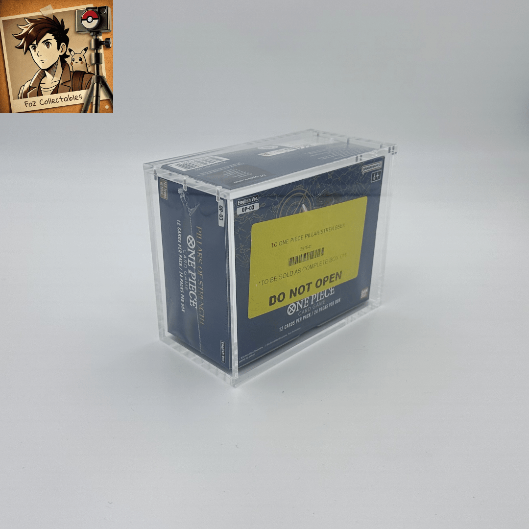 Acrylic case for One Piece OP01–03 white bottom booster box