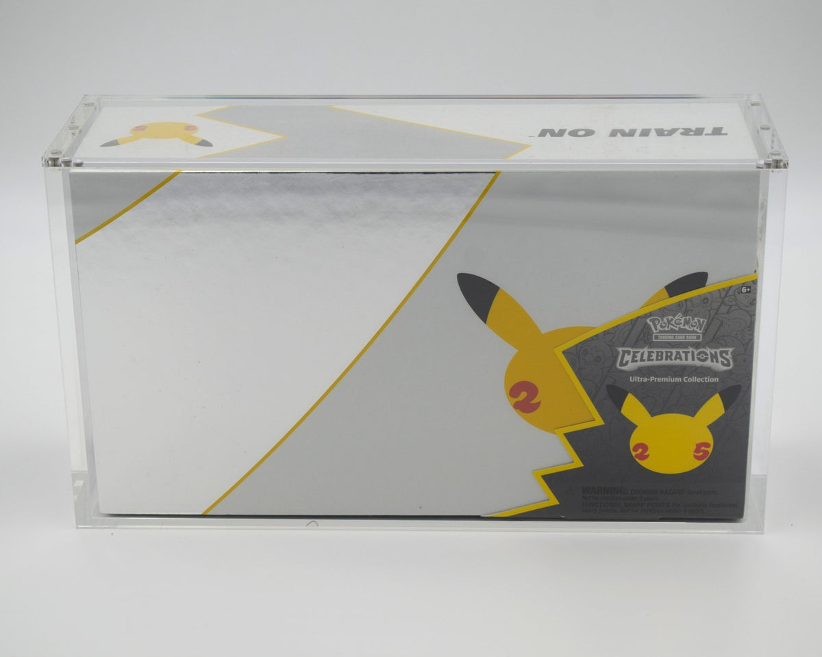 Acrylic case for a Pokémon Celebrations UPC, side profile
